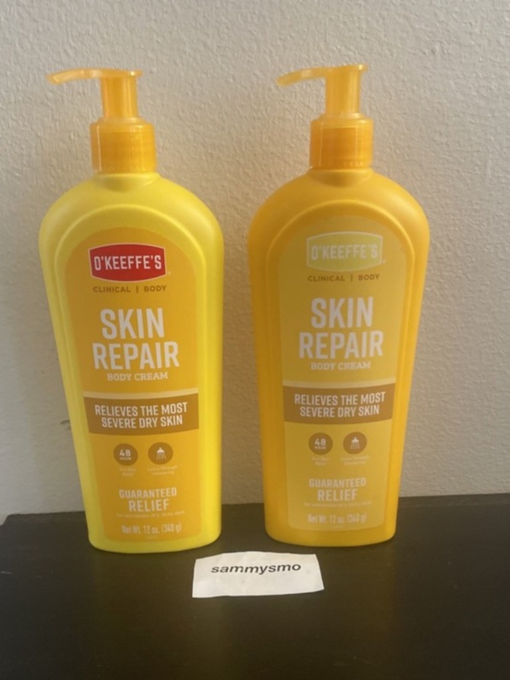 O'Keeffe's okeeffes Clinical Skin Repair Body Cream 12 oz. Pump Bottle, x2